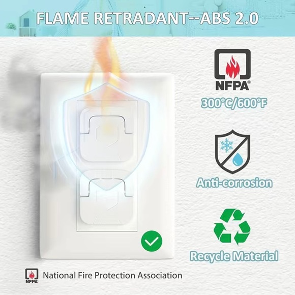 Baby Proof Electrical Covers For Baby Child Proofing Wall Out Let With Pull Ring - Picture 4 of 5